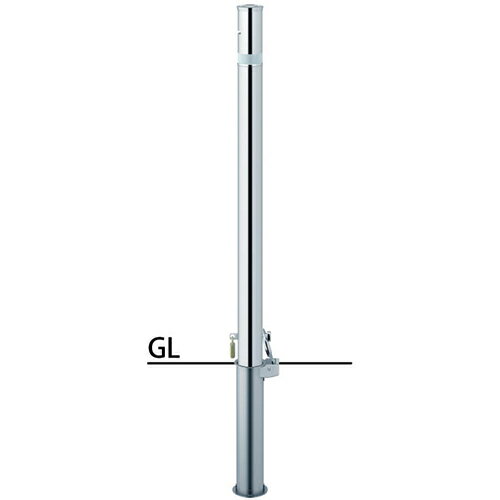 Rakuten - 【LINEクーポン配布中】リフター 車止め φ48.6(t1.5)×H700mm カラー:ステンレス [LA-5SKC-E] サンポール 受注生産品 キャンセル不可 納期約1ヶ月 メーカー直送