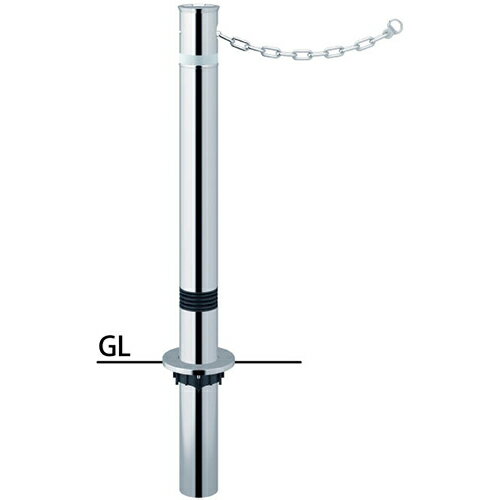 【LINEクーポン配布中】リフター 車止め φ76.3(t2.0)×H700mm カラー:ステンレス [LA-8UCS] サンポール 受注生産品 キャンセル不可 納期約1ヶ月 メーカー直送