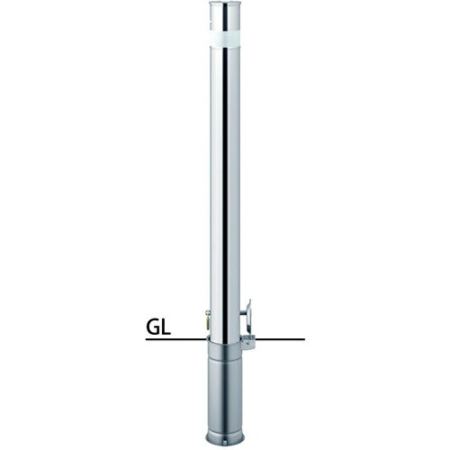 Rakuten - 【LINEクーポン配布中】ロングリフター 車止め φ76.3(t2.0)×H850mm カラー:ステンレス [LAH-8SKC-E] サンポール 受注生産品 キャンセル不可 納期約1ヶ月 メーカー直送