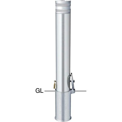 【LINEクーポン配布中】アルミヘッドリフター 車止め 交換用本体のみ φ114.3(t2.5)×H700mm カラー:190..