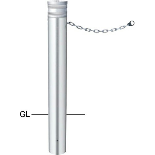 【LINEクーポン配布中】アルミヘッドリフター 車止め φ114.3(t2.5)×H700mm カラー:190セラミックシルバー [LV-260UC] サンポール 受注生産品 キャンセル不可 納期約1ヶ月 メーカー直送