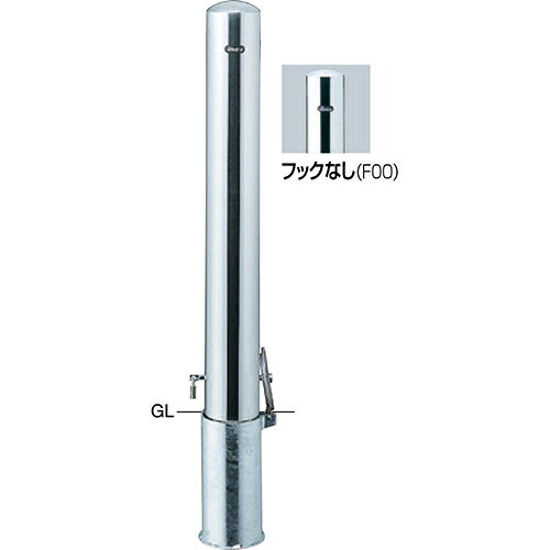 メーカーサンポール(SUNPOLE)商品名ピラー 車止め　φ114.3(t3.0)×H850mm品番PA-114SK-F00商品説明直線的なラインが街にリズムを生み出す、スタンダードタイプの車止めです。用途・使用場所での使い分けに対応するため、パイプ径や施工方式のバリエーションを豊富に揃えています。タイプ/ピラー仕様/差込式カギ付,フックなしサイズ/φ114.3(t3.0) H850材質/ステンレス 仕上げ/カラー #400 重量/約13.9kgサイズφ114.3(t3.0)×H850mm重量約13.9kg色ステンレス仕様フックなし形状差込式カギ付(南京錠25mm)推奨設置場所商業施設,公共施設,道路,公園,工場,病院 検索キーワードバリカー　車止めポール　駐車場ポール　車止め　