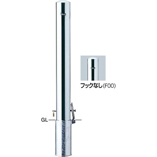 メーカーサンポール(SUNPOLE)商品名ピラー 車止め　φ101.6(t2.0)×H850mm品番PA-11SK-F00商品説明直線的なラインが街にリズムを生み出す、スタンダードタイプの車止めです。用途・使用場所での使い分けに対応するため、パイプ径や施工方式のバリエーションを豊富に揃えています。タイプ/ピラー仕様/差込式カギ付,フックなしサイズ/φ101.6(t2.0) H850材質/ステンレス 仕上げ/カラー #400 重量/約9.0kgサイズφ101.6(t2.0)×H850mm重量約9.0kg色ステンレス仕様フックなし形状差込式カギ付(南京錠25mm)推奨設置場所商業施設,公共施設,道路,公園,工場,病院 検索キーワードバリカー　車止めポール　駐車場ポール　車止め　