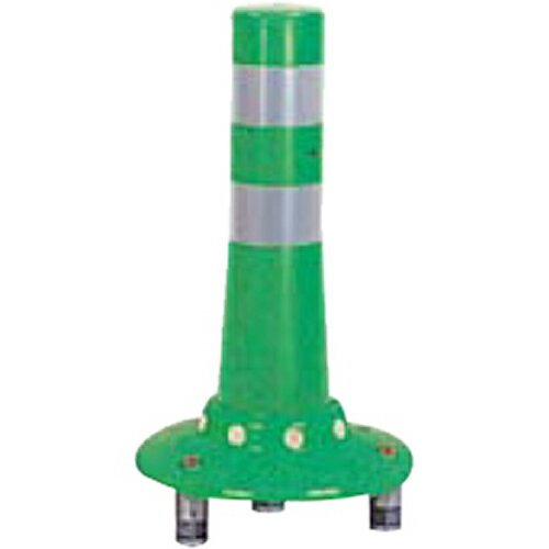 【LINEクーポン配布中】ガードコーン φ80,台座径φ250×H400mm カラー:グリーン [RBKC3-40W(G)] サンポー..