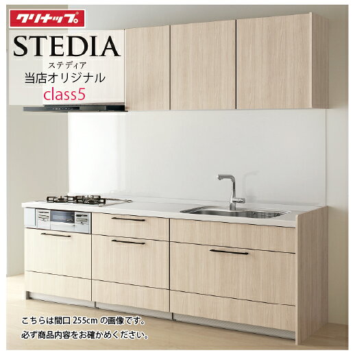 クリナップ システムキッチン ステディア当店オリジナルプラン 間口300cm W3000 スライド収納 SAシンク 奥行65cm Class5 I型 メーカー直送