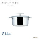 クリステル 鍋 14cm 正規販売品 CRISTEL G グラフィット 両手鍋 深型 ステンレス ih 対応 蓋付き 鏡面 C14GK チェリーテラス 保証付き 正規品 楽天