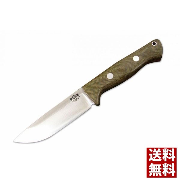 BarkRiver バークリバー ブラボー1 3V グリーンキャンバスマイカルタ ランプレス 本革シース付 ブッシュクラフトナイフ アウトドアナイフ サバイバルナイフ キャンプナイフ キャンピングナイフ