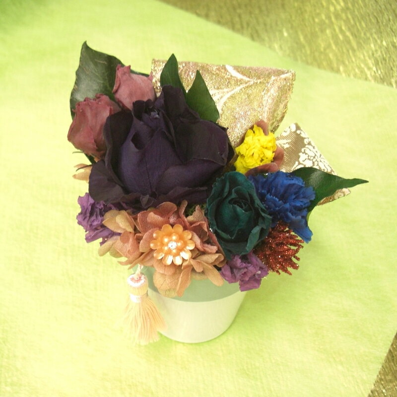 【楽天スーパーSALE】【50%OFF】【P2倍】 プリザーブドフラワー ギフト プレゼント ケース入り アレンジメント　37パープル　38レッド 彩-irodori 　在庫なくなり次第終了 少々難あり、しおれ、色落ちあり 神経質な方は購入をお控えください