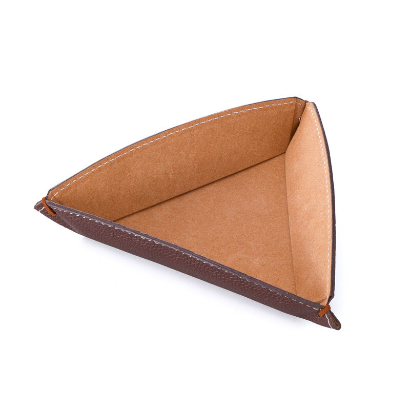 手作り マルチトレー 三角形 レザートレイ レザートレー 小物入れ レザープレート マルチトレー レザー小物入れ アクセサリー ギフト プレゼント 卓上トレイ 収納 インテリア 三角形 BS-22 BASIC