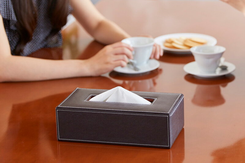 【楽天スーパーSALE】【最大90%OFF】【P2倍】 最高級 ホテル仕様 高級旅館仕様 ティッシュボックス 卓上ティシュケース 幅258×奥132×高7cm 合成皮革 BASIC BS-1 [3]