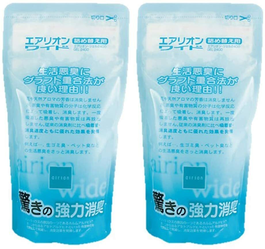 【楽天1位】 数量限定　東芝 GEL2400 2P　消臭ジェル エアリオン・ワイド つめかえ用 2400 2個パック　配送種別：MR