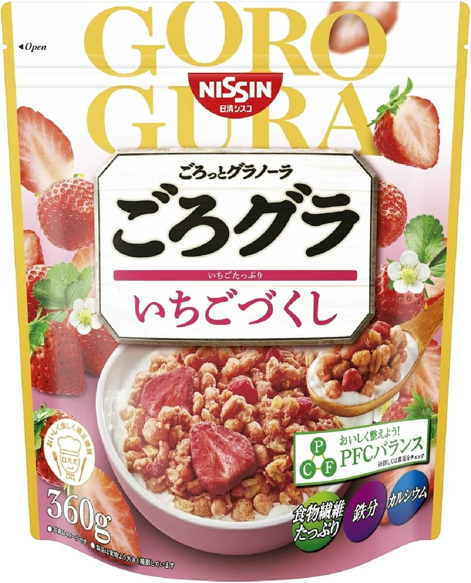 全国一律送料無料数量限定 日清シスコ ごろグラ いちごづくし 360g×6袋