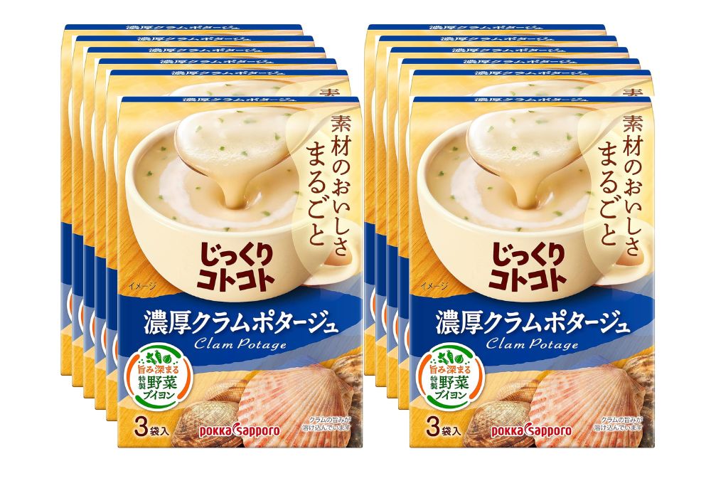 【10箱】ポッカサッポロ じっくりコトコト 濃厚クラムポタージュ×30袋セット　訳あり品　配送種別：MRのサムネイル