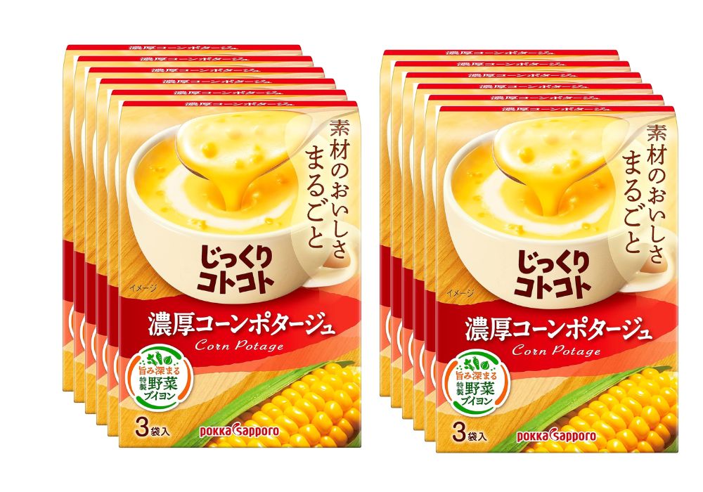 【10箱】ポッカサッポロ じっくりコトコト 濃厚コーンポタージュ×30袋セット　訳あり品　配送種別：MR