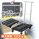 コンパクトキャリー (積載荷重100kg) CC-211K ブラック 台車 折りたたみ 軽量 静音 フラット台車 コンパクト台車 キャリーカート ナンシン 【送料無料】