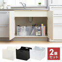 2個組 A4ファイルボックス 幅32.9 奥行32.9 高さ26.3 cm ソートボックス L 2個セット 収納ボックス 収納ケース モノトーン ホワイト ブ..