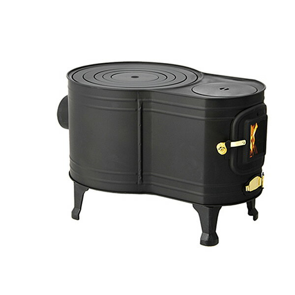 黒耐熱 窓付時計型薪ストーブ ASW-60B カマド かまど 釜戸 ホンマ製作所 HONMA