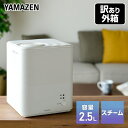 加湿器 スチーム式加湿器 スチーム加湿器木造約6畳・プレハブ約9畳 タンク容量2.5L AKS-GA25(W) 加湿器 加湿機 スチーム加湿器 スチーム加湿機 インテリア 山善 YAMAZEN 【送料無料】