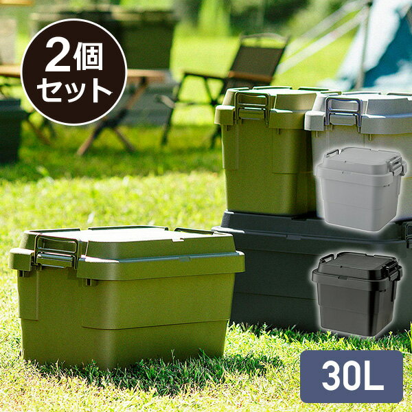 楽天くらしのeショップスタッキングトランクカーゴ 30L （2個セット） TC-30S座れる 収納ボックス 収納ケース コンテナボックス おしゃれ ハードケース ハードボックス 蓋付き ふた付き フタ付き コンテナボックス トランクボックス 車載 おしゃれ リス RISU 【送料無料】