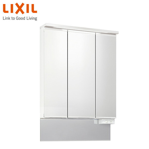 洗面化粧台 ミラーキャビネット 幅75cm 3面鏡全収納タイプ くもり止めコート付 スリムLED MJ1X2-753TXJU 洗面台 化粧台 イナックス リクシ...