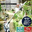 高枝ガーデンポールソー レシプロセット AC電源 最大長さ3m 延長コード10m付き 枝切り/木工/塩ビ/金属/竹切り 替刃付き PS-3000+α 高枝切りバ...