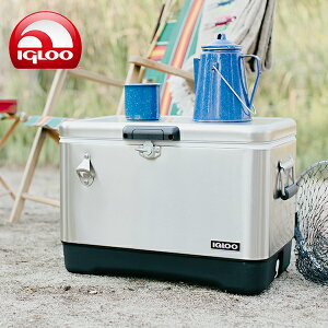 ステンレスクーラー (51L) 44669 ステンレス アウトドア キャンプ クーラーBOX クーラーバック 保冷バッグ 釣り 強保冷 おうちキャンプ おしゃれ イグルー IGLOO