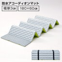 防水アコーディオンマット (180×60cm) 3cm厚 U-Q977 レジャーシート 厚手 折りたたみ 1人用 極厚 アルミ キャンプマット 車中泊 アウトドアマット レジャーマット ユーザー 