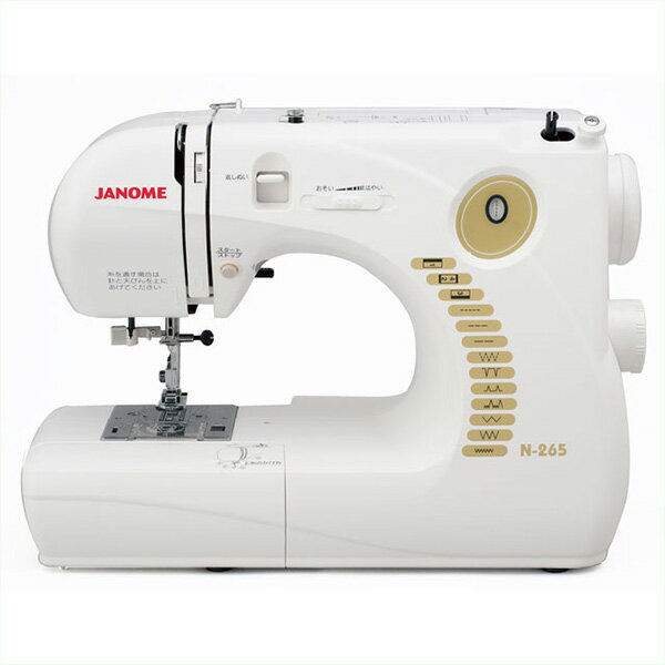 ジャノメ JANOME 家庭用ミシン 電子ミシン コンパクト 電子速度制御ミシン N265 本体サイズ 幅35.4×奥行15.9×高さ26.1cm　重量5.5kg 商品説明 ●電源：AC100V(50/60Hz)●消費電力：50W/ランプ12W●使用針：家庭用HAX1●縫速度：毎分650針●実用縫い7模様●手元に集めた操作ボタン●メーカー保証：1年間 商品補足説明 YAMAZEN ヤマゼン 山善 通販 ジャノメ JANOME 蛇の目 ミシン 家庭用 家庭用ミシン 小型 コンパクト 電子ミシン シンプル おしゃれ 入園準備 入学準備 小学校 保育園 幼稚園 裁縫 ソーイング X2620生活家電 ランキング