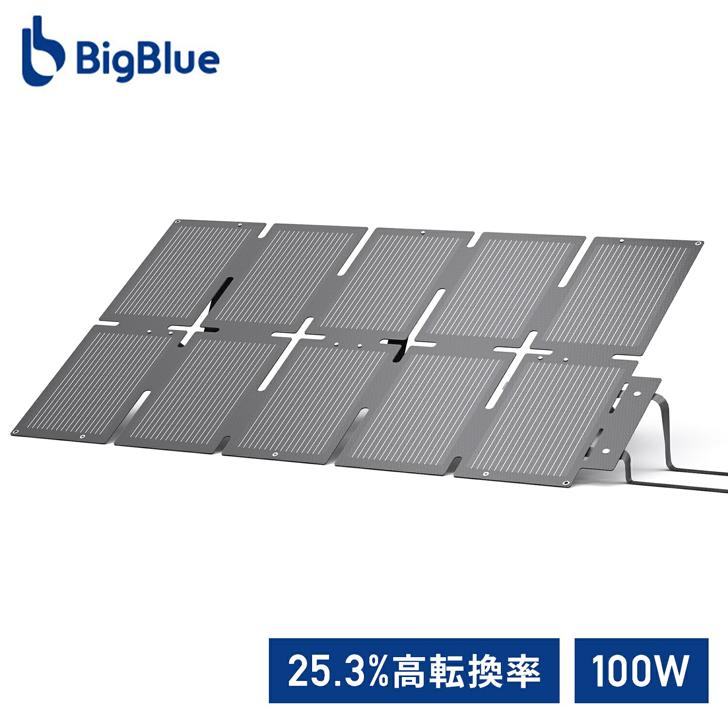 BigBlue 折りたたみ式ポータブルソーラーパネル Solarpowa100 100W F100 充電 バッ...