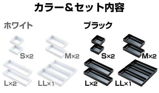 カトラリーケース 7点セット カトラリートレー S 2個/M 2個/L 2個/LL 1個 小物トレー 小皿 仕切り おしゃれ JEJアステージ