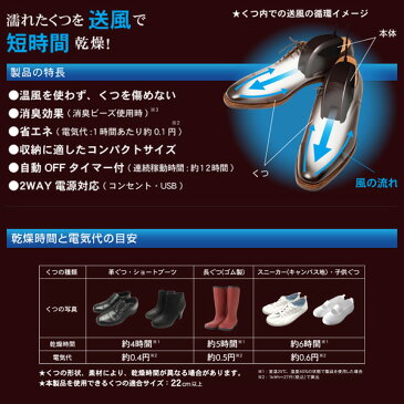 シューズ乾燥機 (コンセント/USB対応) M7510-BR ブラウン くつ乾燥機 靴乾燥機 脱臭 消臭 乾燥 におい ニオイ トップランド(TOPLAND) 【送料無料】