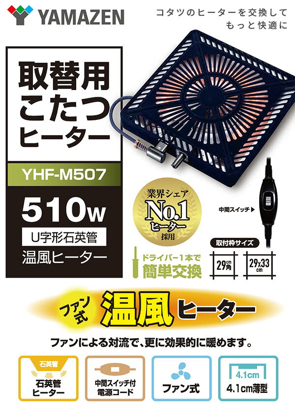 こたつ ヒーター こたつ用 ヒーターユニット YHF-M506 こたつヒーターユニット 取り替え用ヒーター ユニットヒーター 交換用 火燵 こたつ コタツ 炬燵 ファン 温風 山善 YAMAZEN 【送料無料】