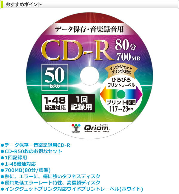CD-R 記録メディア データ保存/音楽用 1...の紹介画像2