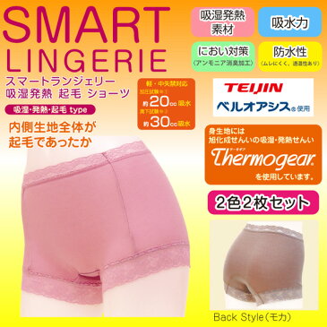 レディース ショーツ セット 2枚組 (M/L/LL)裏起毛タイプ TJI-148 パンツ レディース 2枚 尿モレ プチサラ 尿漏れパンツ 女性用 尿もれパンツ 失禁パンツ セット 失禁対策 帝人 ベルオアシス 辻一 【送料無料】