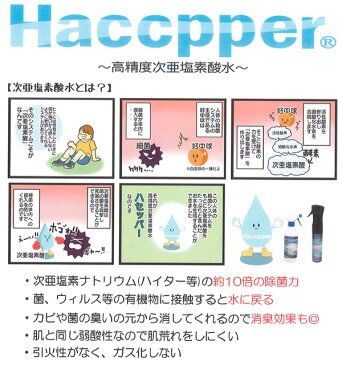 高精度次亜塩素酸水 200ppm Haccpper(ハセッパー) 20L 除菌 消臭 次亜塩素酸水 スプレー ウイルス対策 マスク除菌 大容量 手 除菌スプレー 空間除菌 花粉 弱酸性次亜塩素酸水東和薬品宮城販売 【送料無料】