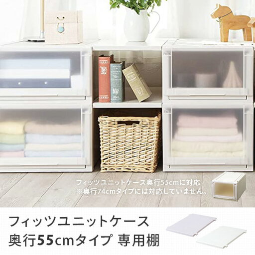 フィッツユニットケース 奥行55cmタイプ 専用棚 幅30cm Fits フィッツ ユニットケース 衣装ケース 収納ケース 棚 30cm 天馬 TENMA