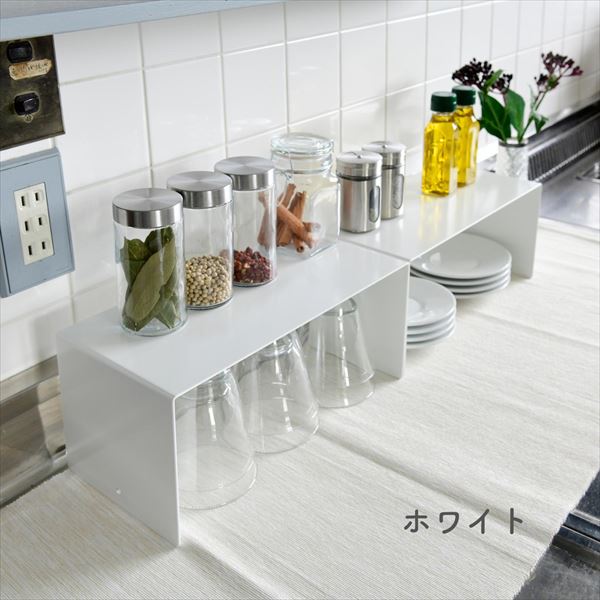 コの字ラック キッチン 収納 ラック キッチンラックスリム 2個組 幅30.5 奥行14 高さ14cm 棚 調味料ラック 頑丈 仕切り棚 キッチンカウンター シンク下 台 スチール 隙間 日本製 燕三条 ビーワーススタイル