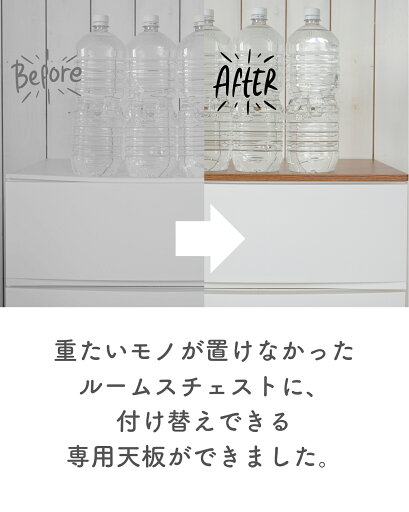 木製天板 天板のみ ルームスチェスト ワイド 専用 天板 棚 チェスト たんす プラスチック ポリプロピレン ※本体別売り ※パーツのみ サンカ SANKA