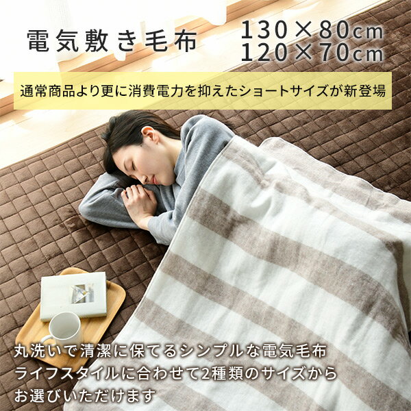 【P20倍 11/27 9:59迄】 電気毛布 敷毛布 120×70cm/130×80cm EMSS-120/YMS-16 電気敷毛布 電気敷き毛布 電気ブランケット 電気ひざ掛け毛布 シングルサイズ 山善 YAMAZEN 【送料無料】 1121P