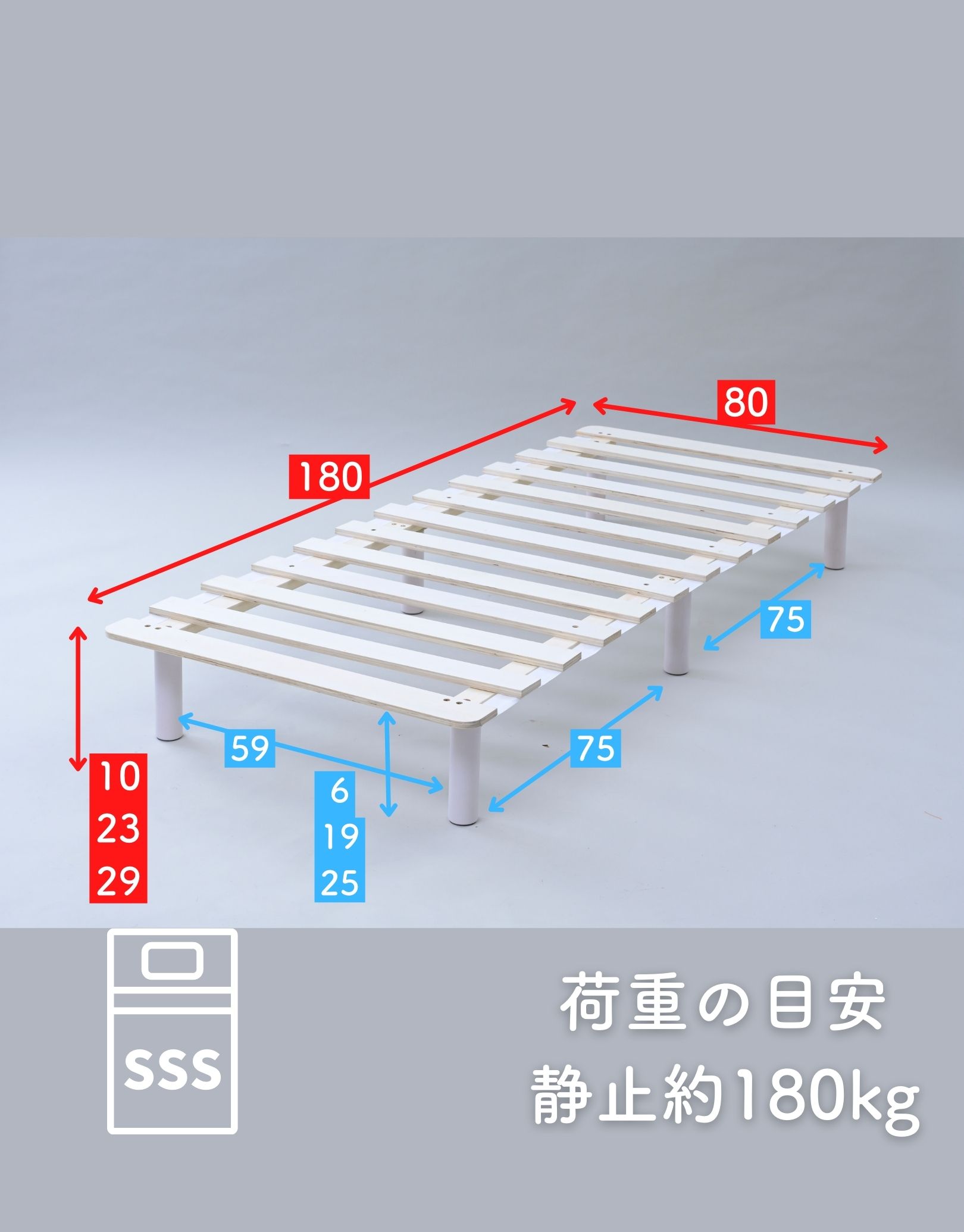 楽天市場】ベッドフレーム 195cm（サイズ（寝具）セミシングル）の通販