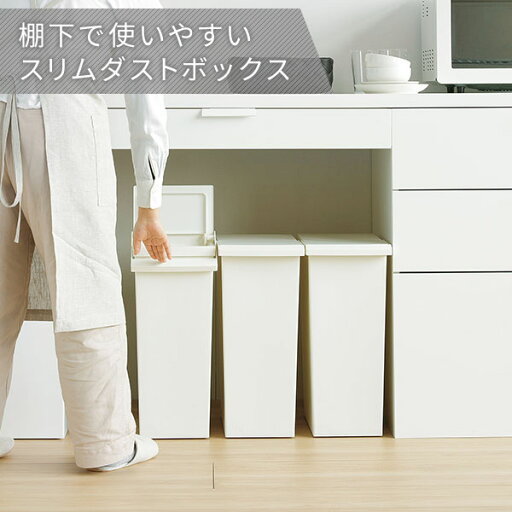 ダストボックス ゴミ箱 SOLOW ソロウ レバーオープン 30L GSLW035/GSLW036/GSLW037 ごみ箱 ふた付き キャスター付き レバー式 ワンタッチ おしゃれ 省スペース 分別 抗菌 キッチン 棚下 カウンター下 日本製 リス RISU