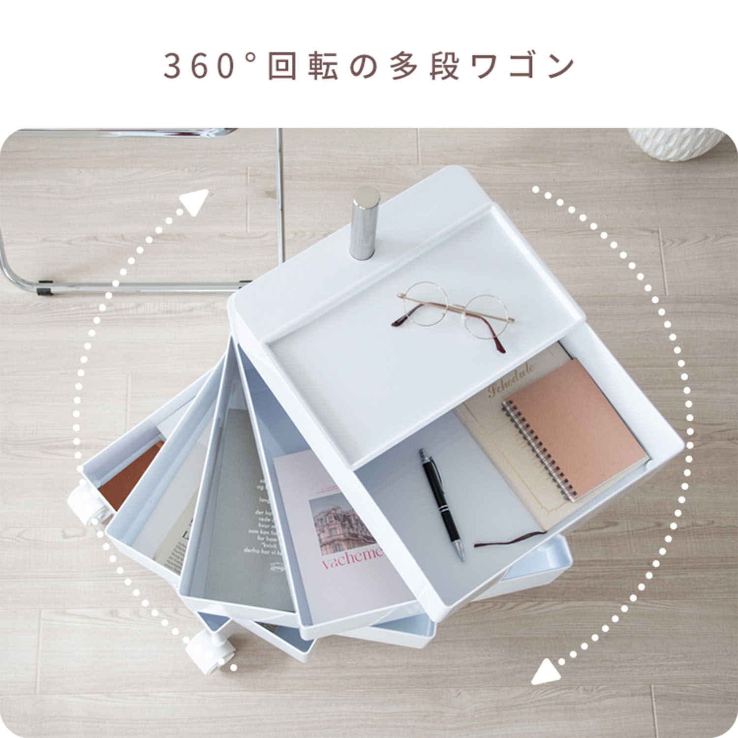 マルチワゴン Pluna (プルーナ) 5段/7段 WG-H001/WG-H002 幅32 奥行42 高さ72/94cm サイドワゴン 収納ワゴン キッチンワゴン ワゴン トローリー トロリー スリム キャスター付き 収納 コスメ収納 キッチン収納 おしゃれ 宮武製作所