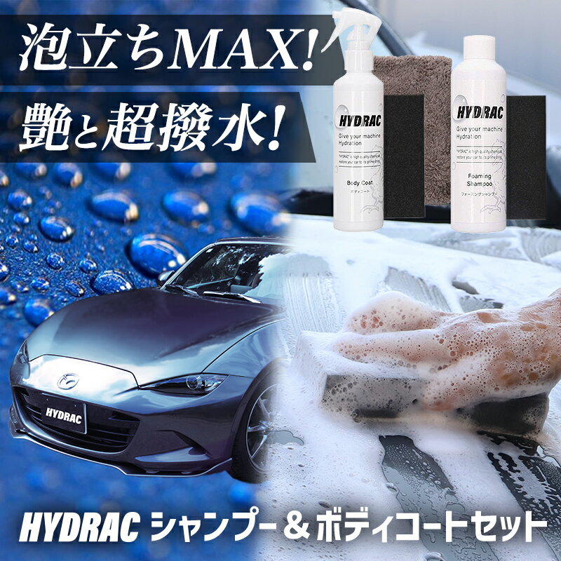 エーモン HYDRAC シャンプーボディコートセット 200ml コーティング フォーミングシャンプー ハイドラック 洗車用品 洗車 洗車グッズ カー用品 車用品 車 洗剤 自動車 バイク カーケア コーテ…