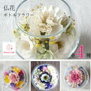 仏花 ボトルフラワー 貰って嬉しい 枯れない花束 花 ギフト 【ボール:バラを使わない花選び】本物の花を ドライフラワー に加工 お仏壇やお供え花が綺麗に長持ち...