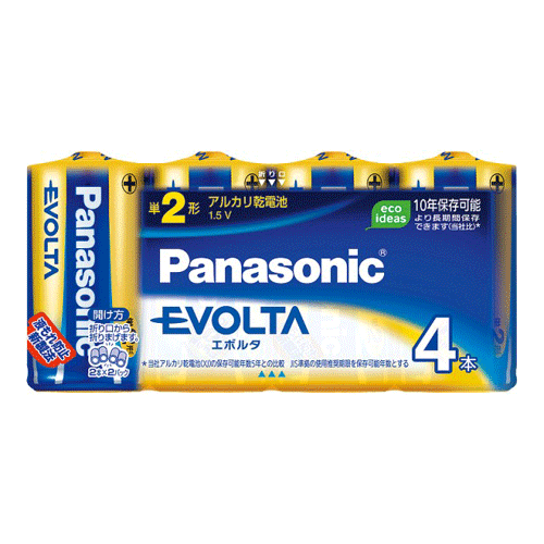 PANASONICエボルタ 単2X4P【(P)LR14EJ/4SW】 PANASONICエボルタ 単2X4P【(P)LR14EJ/4SW】