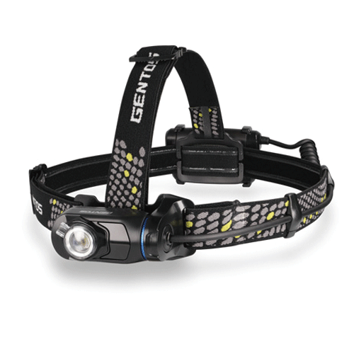 メーカー希望小売価格はメーカーカタログに基づいて掲載しています ハイパワー530ルーメンのヘッドライト 耐塵・耐水（IP66準拠）＆2m落下耐久 蓄光パーツ付き電池ボックス GT-702Dの特徴 ○フォーカスコントロール：レバーを操作することでノーマルビームからワイドビームまで無段階に調節可能。 ○インスタントオフスイッチ：点灯後、一定時間経過後にスイッチを押すとどのモードからでも1回の操作で消灯できる。 ○80°可動式ヘッド ○蓄光パーツ付き電池ボックス ○サイドスイッチ 仕様 ●使用光源：高輝度チップタイプ白色LED×1個 ●明るさ（約）：530ルーメン（Highモード時）/ 250ルーメン（Ecoモード時） ●輝度（約）：984カンデラ（Highモード時）/ 320カンデラ（Ecoモード時） ●使用電池：単3形アルカリ電池×3本 ●点灯時間（約）：4.5時間（Highモード）/ 20時間（Ecoモード） ●照射特性：フォーカスコントロール ●照射距離（約）：63m（最大時） ●保護等級：耐塵・耐水仕様（IP66準拠） ●落下耐久：2m落下耐久 ●本体サイズ（約）：【ヘッド部】W79.6×H40.8×D42.2mm、【電池ボックス部】W82.0×H52.0×D27.0mm ●本体質量（約）：206g（電池含む） ●付属品：すべり止め付きヘッドバンド、テスト用電池 ※取り寄せ品となることがあり、出荷まで一週間程度かかる場合がございます。欠品等の場合は別途ご連絡させていただきます。