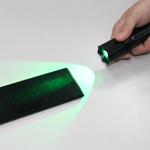 LEDハンディインスペクションライト【SP-GR-01RB】充電池タイプ光色：グリーン　緑