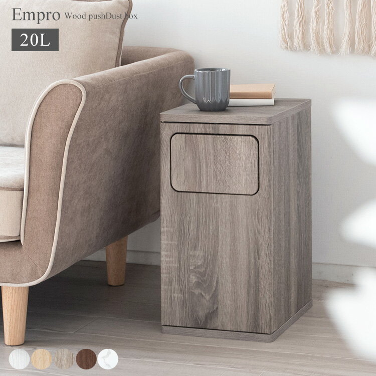 木製プッシュ式ダストボックス 分別 ダストボックス ゴミ箱 省スペース プッシュ式 前扉 db-480