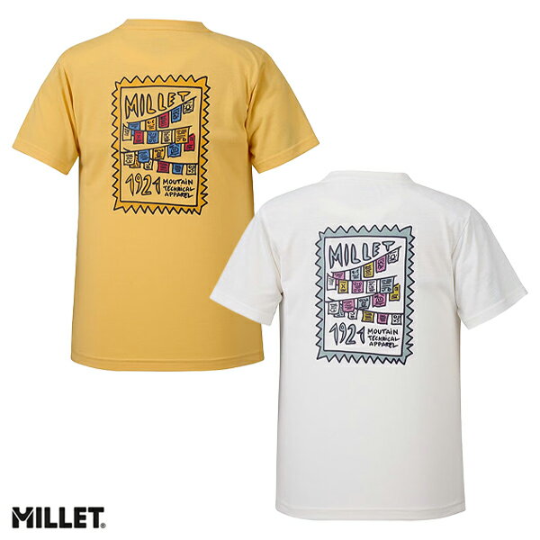 フロントにはシンプルなMILLETロゴ、バックには山での安全を願うタルチョをモチーフにしたスタンプをあしらったグラフィックTシャツです。 薄手で速乾性の高いポリエステル生地はコットンのように柔らかな肌触り。 自然でゆったりめのシルエットはフィールドから街までシーンを選ばず着回せます。 その他UVプロテクションや襟、脇に配置した抗菌消臭デオドラントテープなど、暑い季節のアクティブなシーンでの実用性にも優れています。 ・コットンのような肌触りのポリエステル100%のグラフィックTシャツ ・かいた汗を素早く拡散する優れた速乾性 ・UPF20〜40のUVプロテクション ・襟裏と脇下に抗菌消臭効果のあるデオドラントテープを使用 ・レギュラーフィット 素材： フルダルプレーン（ポリエステル 100%）、クイックドライ 重量： 136 g キーワード：Tシャツ 半袖 ショートスリーブ レディース UVカット アウトドア スポーツ 登山 トレッキング クライミング ボルダリング ハイキング キャンプ ※実店舗ならびに他モールと在庫を共有しておりますので、在庫更新のタイムラグや状況により在庫切れとなる事がございます。その場合メーカーからのお取寄せや、やむを得ずキャンセルさせて頂くこともございますので、何卒ご理解の上ご注文ください。 ※ブラウザやお使いのモニター環境・機種により、掲載画像と実際の商品の色味が若干異なる場合がございます。色味の違い（イメージ違い）による返品はお客様都合扱いとなりますので、ご留意ください。 ※賞味・消費期限のあるものやアンダーウェア等、一部商品につきましてはお客様都合による返品・交換を一切承れません。必ずご購入前に、概要ページの「返品、交換について」と商品のご確認をお願いいたします。 (N4207)SUNFLOWER (N7317)SAPHIR (N8014)FOGGY DEW 商品サイズ（cm）（仕上がり寸法） ※若干（1〜2cm）の誤差はご了承ください。 メーカー希望小売価格はメーカーサイトに基づいて掲載しています
