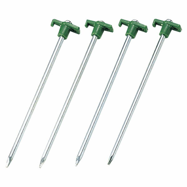 【25日限定 MAX3,000円OFFクーポン】 キャプテンスタッグ CAPTAIN STAG アウトドア スチール丸棒ネイルペグ25cm4本組 M8399